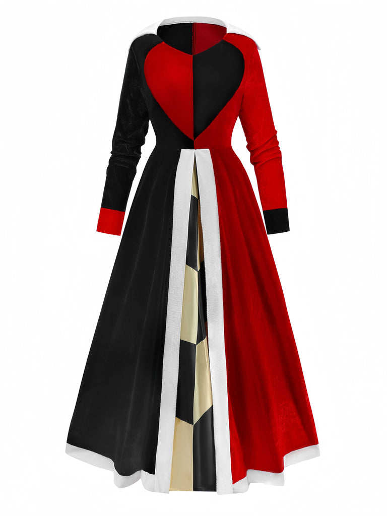 1930s Queen Of Hearts Costume Halloween Dress - vintage dress, retro fashion