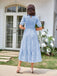 1930s Round Neck Puff Sleeve Wrinkle Dress — the kind of 1930s dress that makes strangers smile