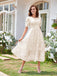1930s Round Neck Puff Sleeve Wrinkle Dress: where 1930s romance meets her modern spirit