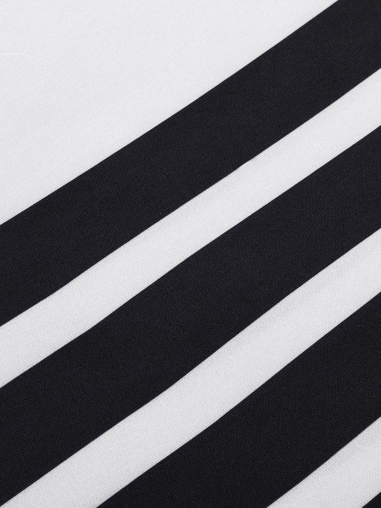 1930s Round Neck Sleeveless Striped Dress, vintage dress, retro fashion - perfect for women who love vintage and retro fashion