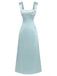 1930s Satin Rhinestone Wide-Strap Maxi Dress - vintage dress, retro fashion