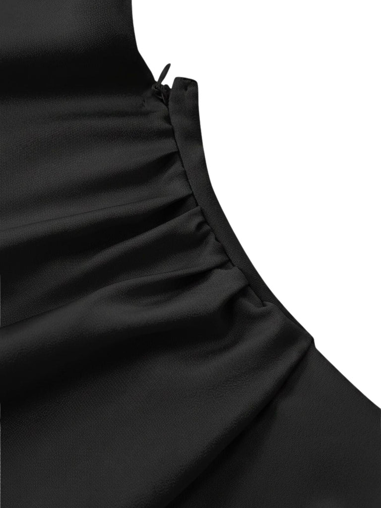 Pink 1930s Spaghetti Strap Backless Ruffle Dress 4
