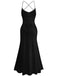 Pink 1930s Spaghetti Strap Backless Ruffle Dress 2