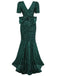 1930s Sequin Bow Maxi Mermaid Dress - vintage dress, retro fashion