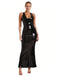 1930s Sequined V-Neck 3D Flower Dress, vintage dress, retro fashion - perfect for women who love vintage and retro fashion