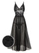 She slips into this 1930s Sheer Lace Spaghetti Straps Nightgown and suddenly it's a 1930s daydream