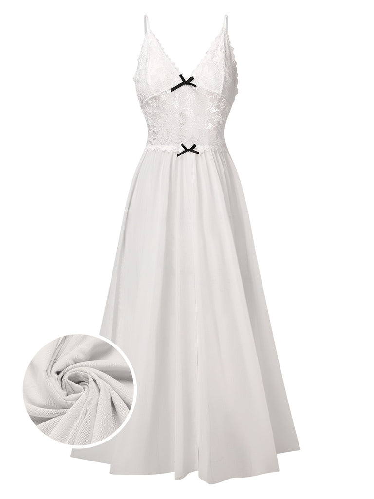 1930s Sheer Lace Spaghetti Straps Nightgown: where 1930s romance meets her modern spirit