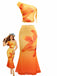 2PCS 1930s Lily Mesh One-Shoulder Crop Top & Mermaid Skirt - vintage skirt, retro style