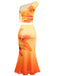 2PCS 1930s Lily Mesh One-Shoulder Crop Top & Mermaid Skirt - vintage skirt, retro style