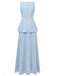 2PCS 1930s Sleeveless Boat Neck Knit Top & Pleated Maxi Skirt - vintage skirt, retro style