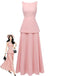2PCS 1930s Sleeveless Boat Neck Knit Top & Pleated Maxi Skirt - vintage skirt, retro style