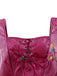 Purple 2PCS 1930s Hocus Pocus Lace Floral Top & Skirt - vintage skirt, retro style