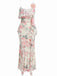 1930s Slip 3D Floral Ruffles Mesh Maxi Dress - vintage dress, retro fashion