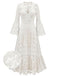 White 1930s Backless Lace Swing Maxi Dress, vintage dress, retro fashion, rockabilly, pin-up fashion - perfect for women who love vintage and retro fashion
