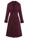1930s Solid Lapel Button Suedette Mid-Length Coat - vintage fashion, retro style