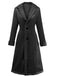 1930s Solid Lapel Button Suedette Mid-Length Coat - vintage fashion, retro style