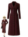 1930s Solid Lapel Button Wool Coat - vintage fashion, retro style