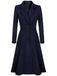 1930s Solid Lapel Long Sleeve Coat - vintage fashion, retro style