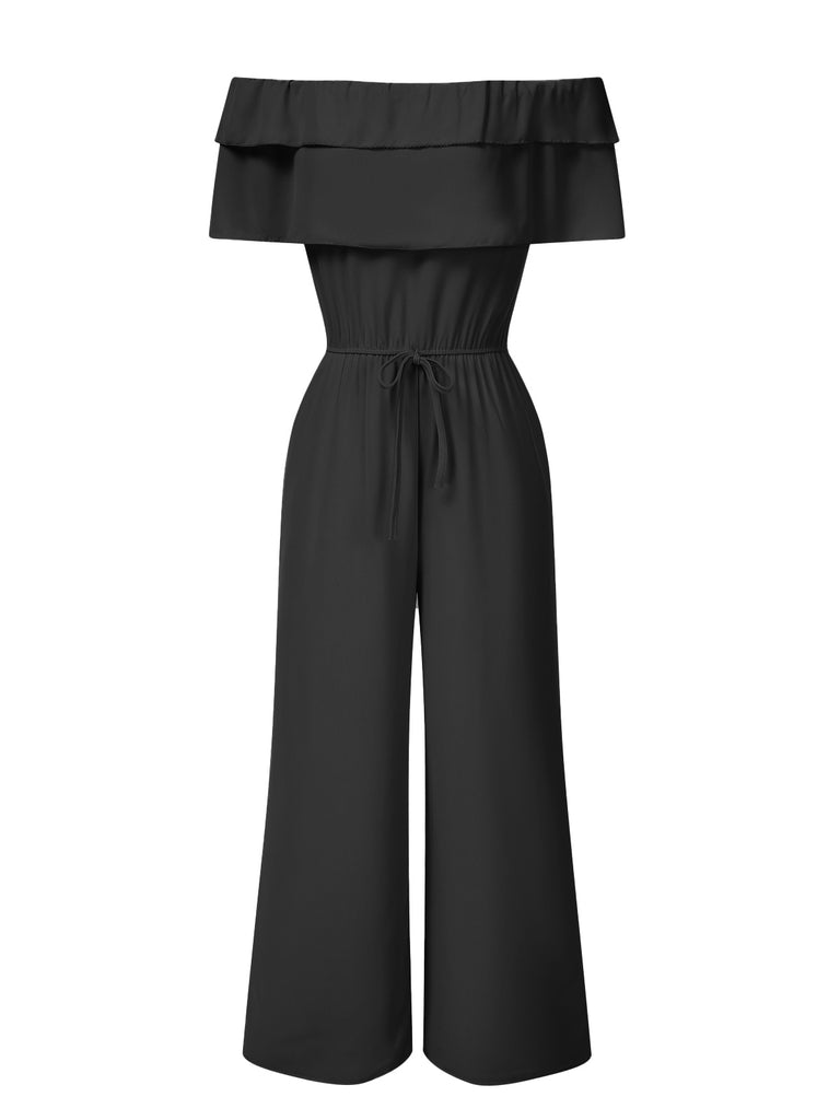 1930s Solid Laye Ruffle OffShoulder | 1930s | vintage romper, retro jumpsuit