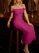1930s Solid Off-Shoulder Bodycon Maxi Dress - vintage dress, retro fashion
