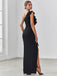 1930s Solid Ruffle One-Shoulder Slit Dress: where 1930s romance meets her modern spirit