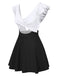 1930s Solid Ruffles Cut-Out Patchwork Swimdress, vintage dress, retro fashion - perfect for women who love vintage and retro fashion
