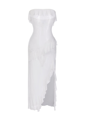 1930s Solid Ruffles Oblique Hem | 1930s | vintage dress, retro fashion