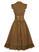 She slips into this 1930s Solid Ruffles Square Neck Steampunk Dress and suddenly it's a 1930s daydream