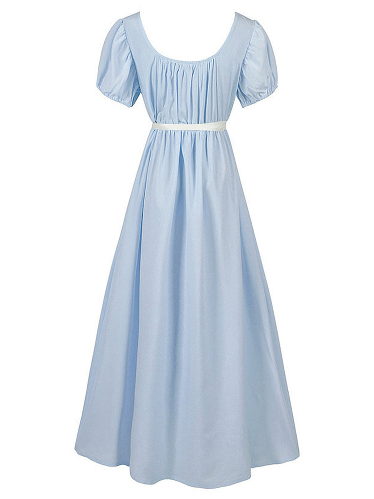 1930s Solid Square Neck Puff Sleeves Dress — the kind of 1930s dress that makes strangers smile