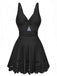 1930s Solid Twist Front Hollow One-Piece Swimdress: beautiful vintage dress, retro fashion, elegant style with timeless appeal