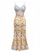 1930s Spaghetti Strap Floral Lace Backless Dress - vintage dress, retro fashion