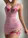 1930s Spaghetti Strap Off Shoulder Bodycon Nightgown 3