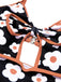 1930s Spaghetti Straps Cartoon Flowers Boxer Swimsuit — because 1930s glamour never goes out of style