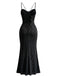 1930s Sparkle Cowl Neck Corset High Slit Mermaid Dress, vintage dress, retro fashion - vintage inspired fashion