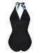 1930s Tropical Plants Lace-Up Halter Swimsuit — because 1930s glamour never goes out of style