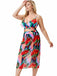 1930s Tropical Print Wrap Swimsuit & Cover Up - vintage swimsuit, pin-up style