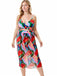 1930s Tropical Print Wrap Swimsuit & Cover Up - vintage swimsuit, pin-up style