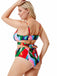 1930s Tropical Print Wrap Swimsuit & Cover Up - vintage swimsuit, pin-up style