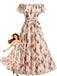 1930s Floral Halter Vintage Classic Dress