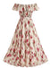 1930s Floral Halter Vintage Classic Dress 3