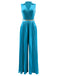 This 1930s V-Neck Lapel Pleated Wide-Leg Jumpsuit whispers 1930s secrets to those who notice