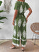 This 1930s V-Neck National Totem Wideleg Jumpsuit whispers 1930s secrets to those who notice