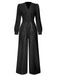 1930s V-Neck Puff Sleeve Sequins Wide-Leg Jumpsuit — 1930s style that transcends decades