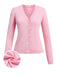 1930s V-Neck Ruffles Long Sleeve Sweater Coat - vintage fashion, retro style