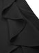 She slips into this 1930s V-Neck Sleeveless Ruffled Fishtail Dress and suddenly it's a 1930s daydream