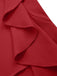 1930s V-Neck Sleeveless Ruffled Fishtail Dress: where 1930s romance meets her modern spirit