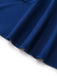 1930s V-Neck Solid Ruffled Hem Tie-Up Dress: beautiful vintage dress, retro fashion, elegant style with timeless appeal