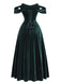 1930s Velvet Corset Formal Dress - vintage dress, retro fashion
