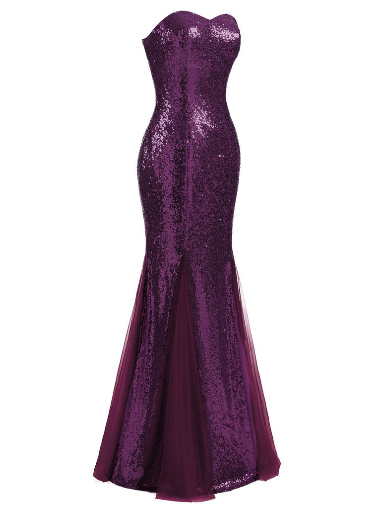 1930s Vintage Sequin Strapless Dress — the kind of 1930s dress that makes strangers smile