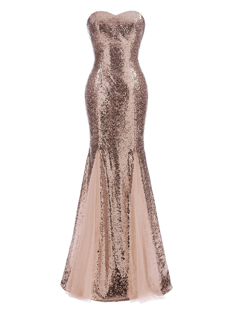 1930s Vintage Sequin Strapless Dress — vintage elegance for the modern woman